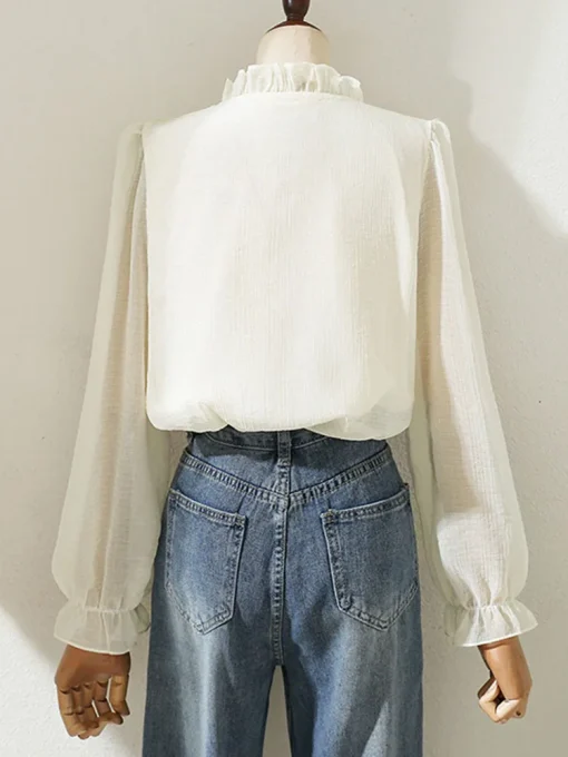 Chinese Style Ruffle Shirt