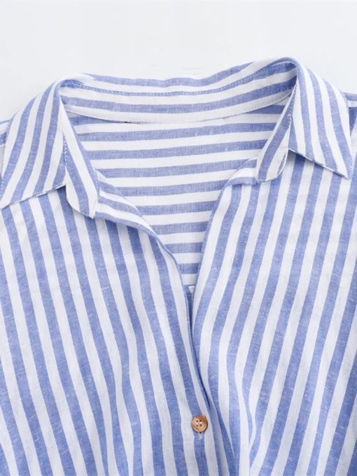 Striped V-Neck Shirt - Image 2