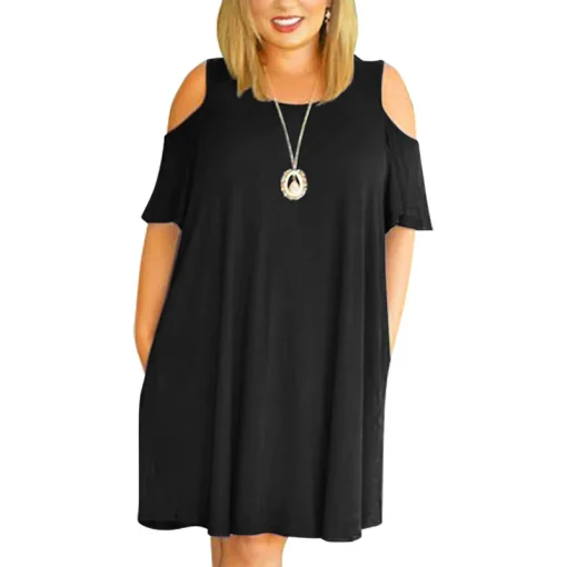 Plus Size Off-the-Shoulder Summer Dress for Women