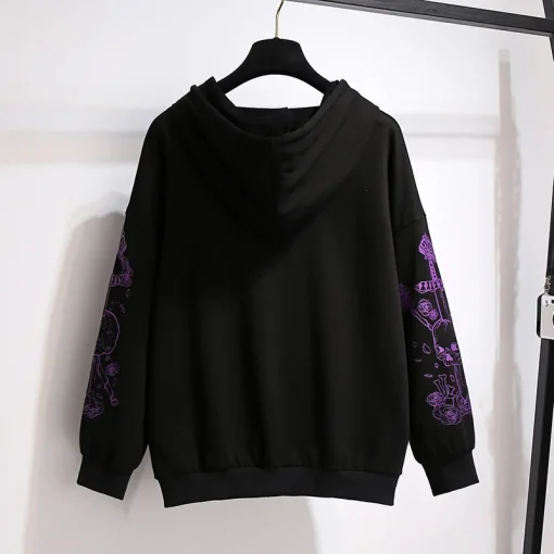 Plus Size Women's Oversized Print Hoodie Sweatshirt - Image 3