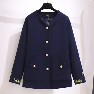 Plus Size Women's Woolen Coat Long Sleeve Overcoat