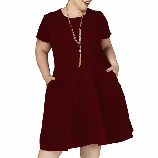 Plus Size Loose Summer Dress for Women Clearance Sale - Image 5