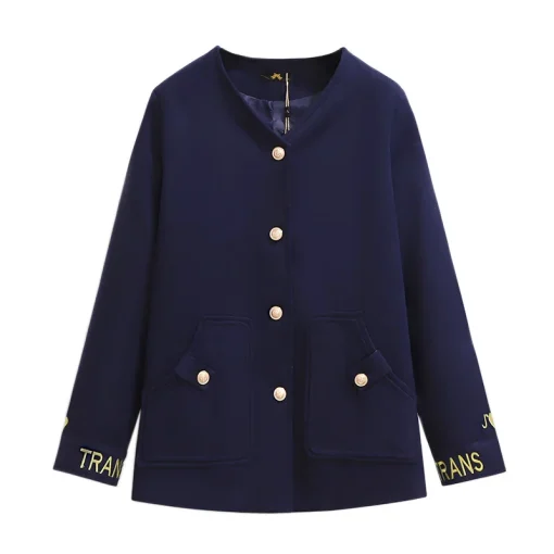 Plus Size Women's Woolen Coat Long Sleeve Overcoat - Image 3