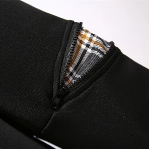 Plus Size Women's Plaid Blazer Long Sleeve Long Coat