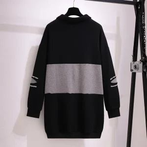 Plus Size Women's Cotton Print Long Sleeve Pullover Sweatshirt