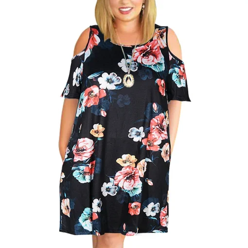 Plus Size Off-the-Shoulder Summer Dress for Women - Image 6