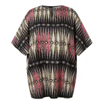 Plus Size   Women’s Printed Bohemian V-Neck Blouse