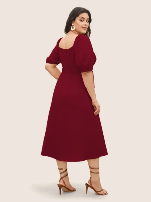 Elegant Plus Size Red Dress for Weddings and Formal Events