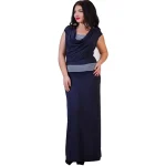 Plus Size Summer Stripe Patchwork Long Casual Dress