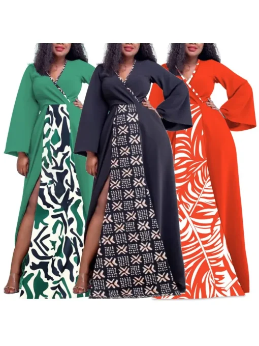 Plus Size Long Sleeve Oversized Maxi Dress for Women - Image 4