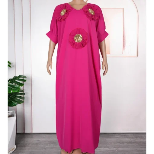 Elegant Plus Size African Dashiki Kaftan Dress for Women - Image 10