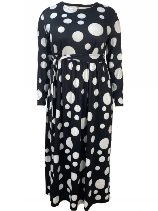 Plus Size Long Sleeve Maxi Dress for Women - Image 5