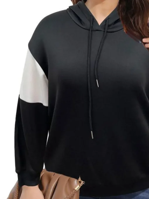 Plus Size Women's Y2K Graphic Color Match Hoodie - Image 5