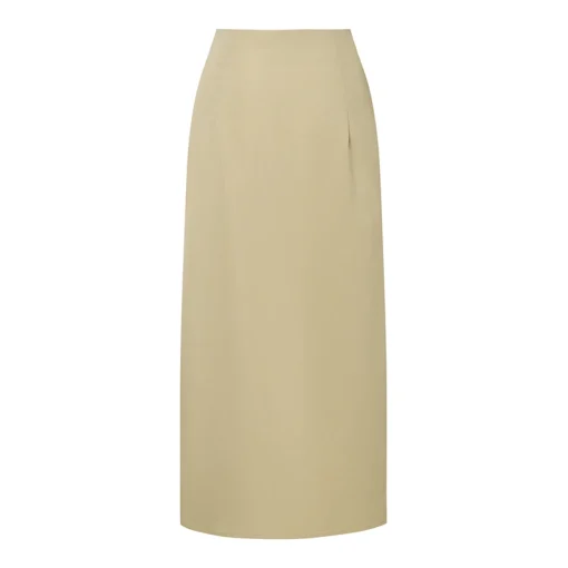 Women’s Elegant High Waist Pleated Midi Skirt with Side Slit - Image 5