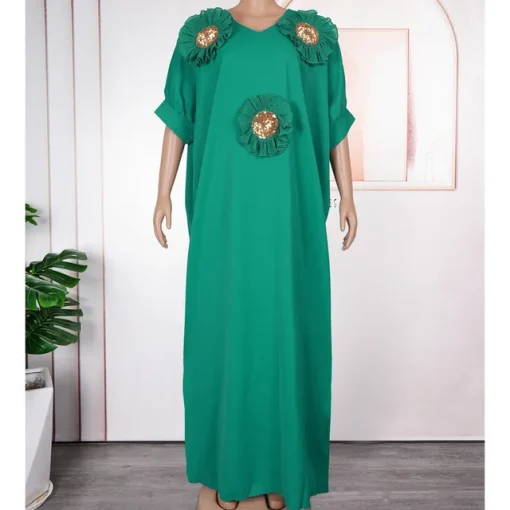 Elegant Plus Size African Dashiki Kaftan Dress for Women - Image 11