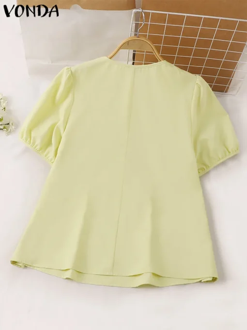 Women's Elegant Summer Square Neck Blouse - Image 3