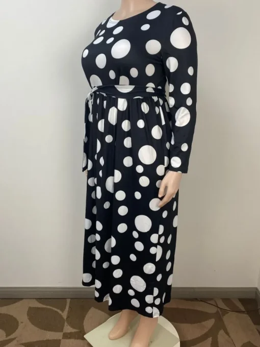 Plus Size Long Sleeve Maxi Dress for Women - Image 3