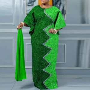 Plus Size Women’s Bohemian Maxi Dress for Autumn