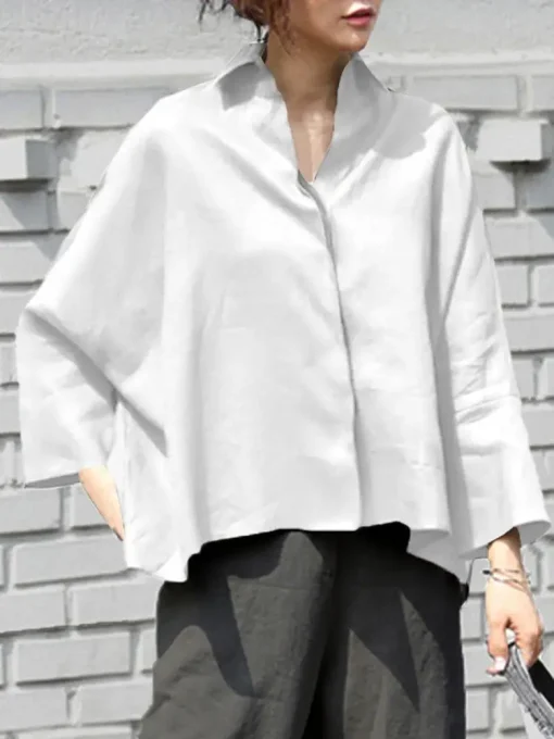 Elegant Long Sleeve Oversized Blouse for Women’s Fashion - Image 3