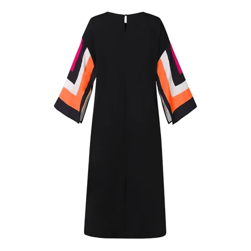 Women Autumn Long Sleeve Midi Dress Bohemian Print - Image 6