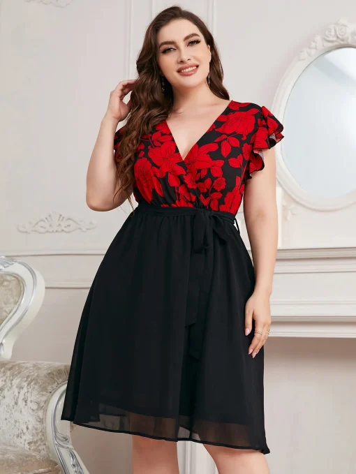 Elegant Plus Size Casual Long Loose Evening Party Dress - Image 3