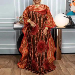 Plus Size   Vintage Ruffled Flare Sleeve Summer Dress