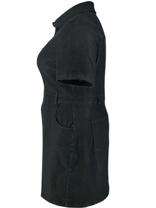 Plus Size Loose Denim Maxi Dress for Women - Image 4