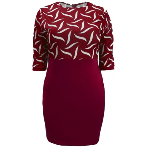 Plus Size Loose Midi Dress for Office and Casual Wear - Image 11