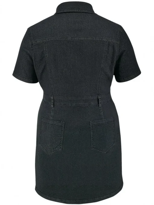 Plus Size Loose Denim Maxi Dress for Women - Image 5