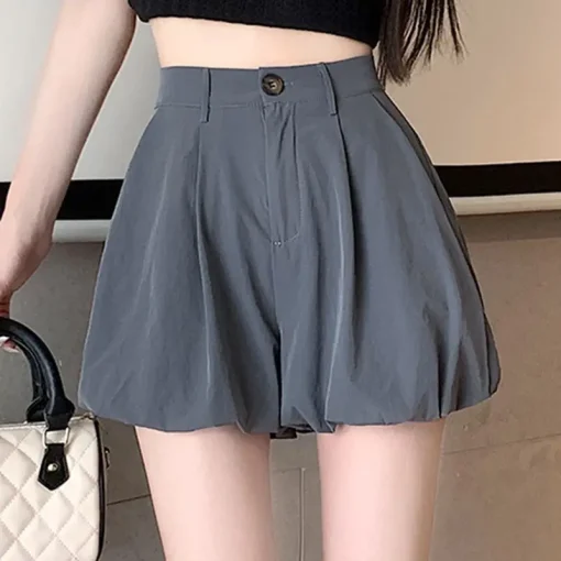 Casual Solid Color Summer Mini Shorts for Women