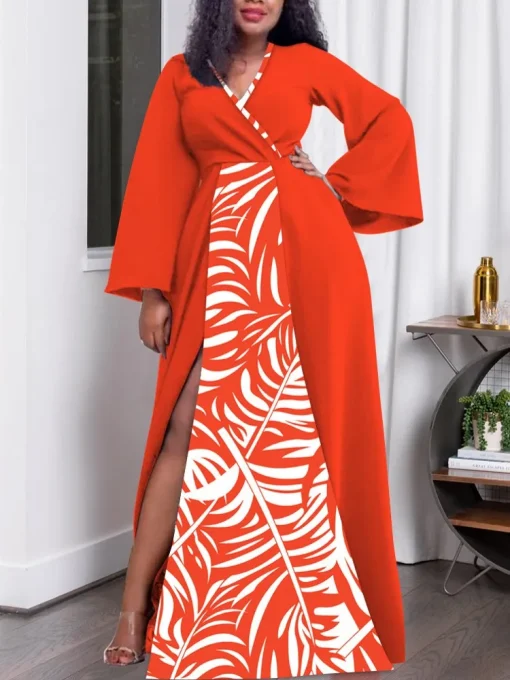 Plus Size Long Sleeve Oversized Maxi Dress for Women - Image 3