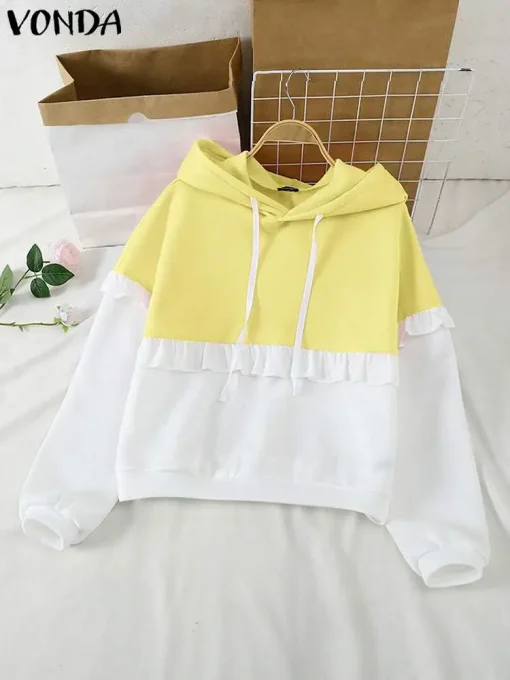 Casual Color Match Hoodie for Comfortable Everyday Wear - Image 2