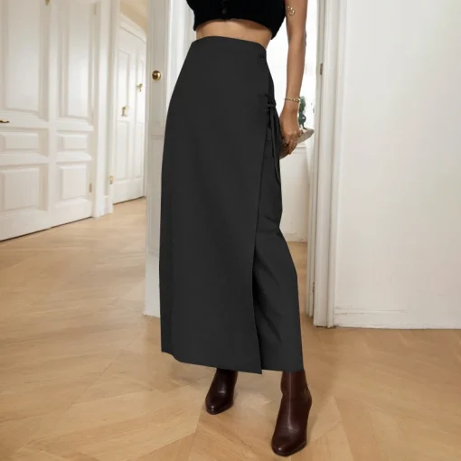 Women’s Casual A-Line High Waist Button Skirt - Image 6