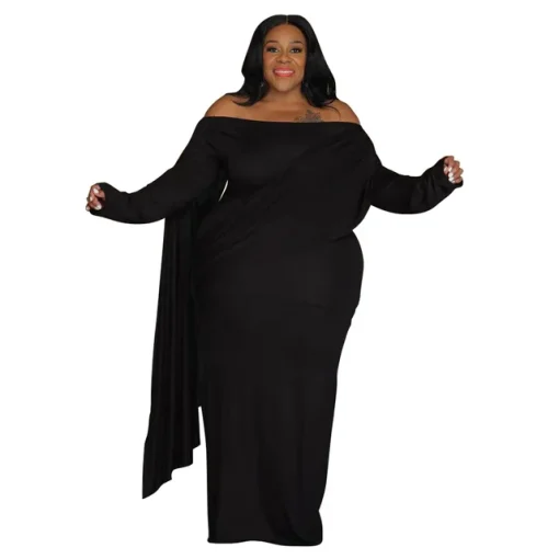 Plus Size Cascading Ruffle Maxi Dress for Women - Image 7