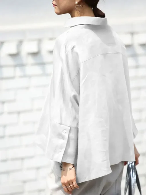 Elegant Long Sleeve Oversized Blouse for Women’s Fashion - Image 4