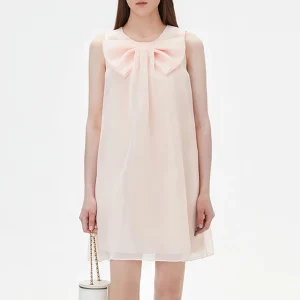 Women's Bohemian Bow Tank Mini Sundress A-Line Dress