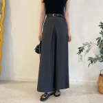 Autumn Elegant Women Wide Leg High Waist Pants