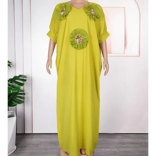 Elegant Plus Size African Dashiki Kaftan Dress for Women - Image 9