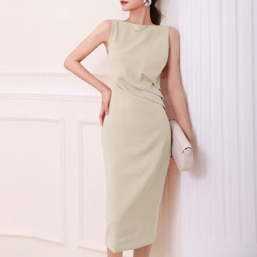 Elegant Sleeveless Summer Shirt Dress for Women - Image 6