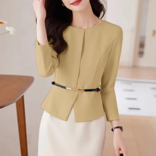 Women’s Elegant Solid Color 3/4 Sleeve Tunic Blouse