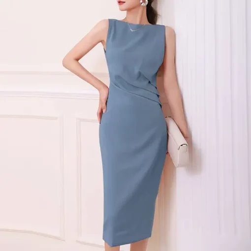 Elegant Sleeveless Summer Shirt Dress for Women - Image 8