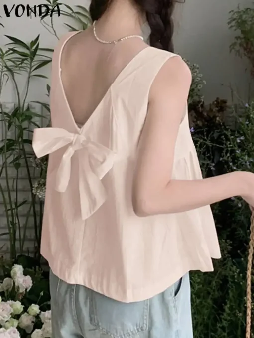 Fashionable Oversized Sleeveless Tank Tops for Summer - Image 2