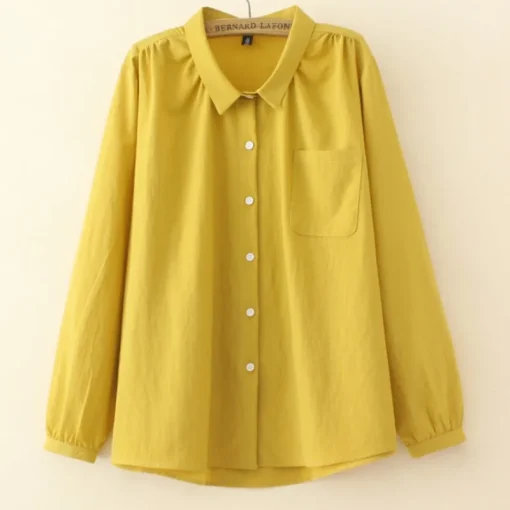 Women's Plus Size Loose Long Sleeve Shirt, Autumn Blouse