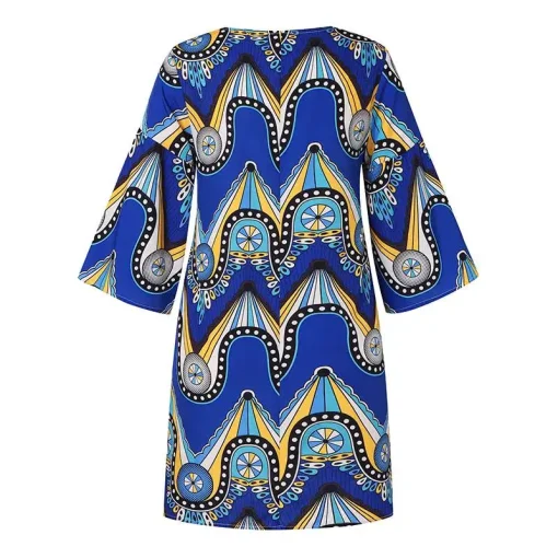 Plus Size Sexy Printed Summer Mini Dress - Image 5