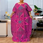 Plus Size Bohemian Printed Maxi Dress for Women