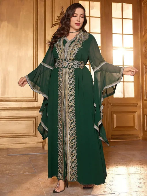 Plus Size High-Quality Maxi Dress with Decorative Details - Image 4