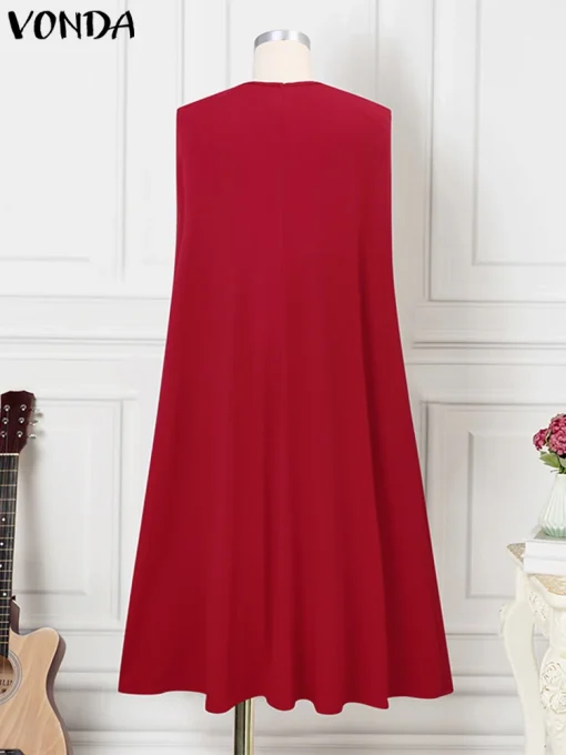 Women's Autumn Cape Sleeve Tight-Fitting Party Dress - Image 3