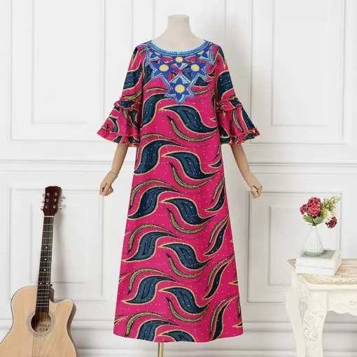 Plus Size   Floral Bohemian Maxi Dress for Women