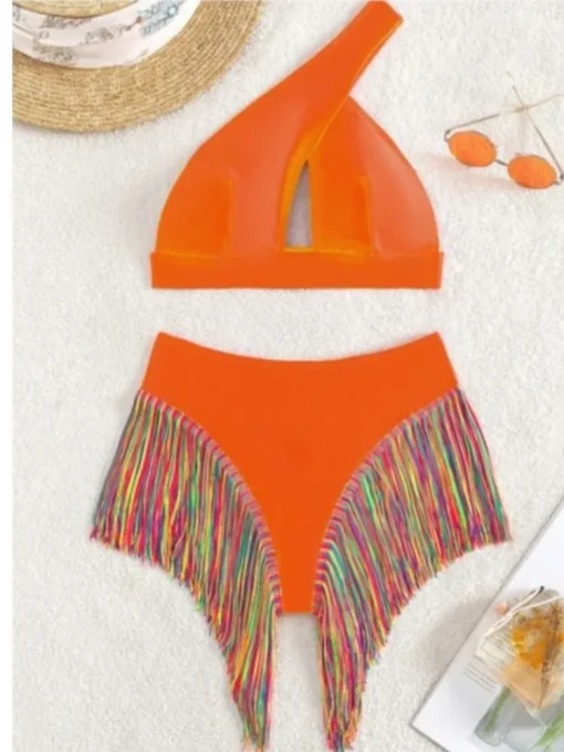 Sexy Push-Up Tassel Bikini Set Women Beachwear Swimsuit - Image 4