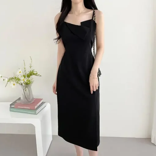 Elegant Summer Spaghetti Strap Midi Sundress for Women - Image 8